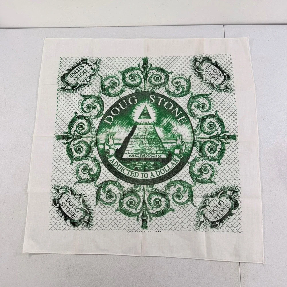 Vintage Doug Stone Addicted To A Dollar Country Music Bandana Scarf 21